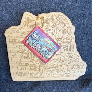 NWT Totally Bamboo San Francisco Destination Board Bamboo Cutting Serving Board